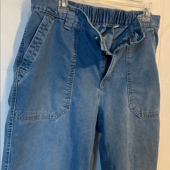 Old Navy OG Chino Pants Womens Large High Rise Ankle Casual Elastic Waist Denim - Picture 11 of 11